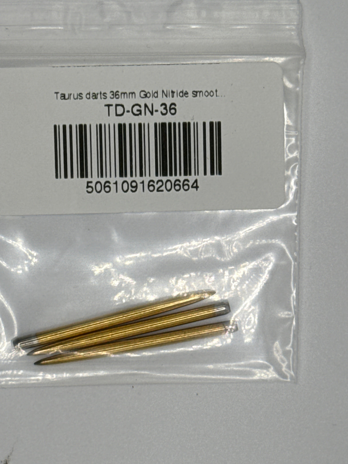 Taurus darts 36mm Gold Nitride smooth replacement dart points
