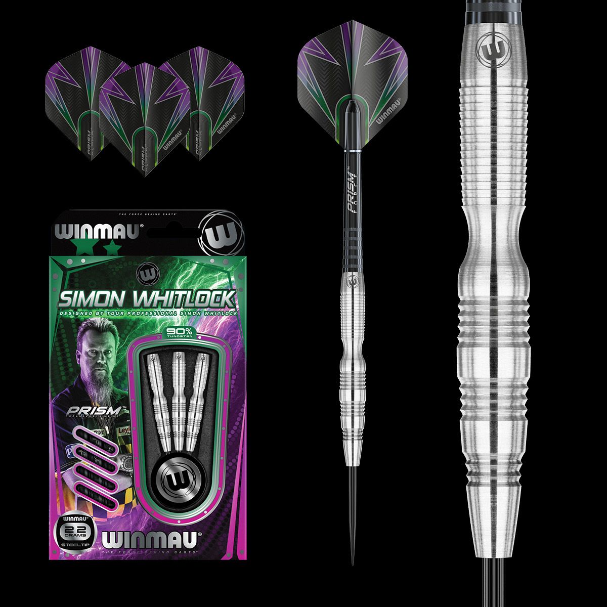 Winmau Simon Whitlock 22g steel tip dart set
