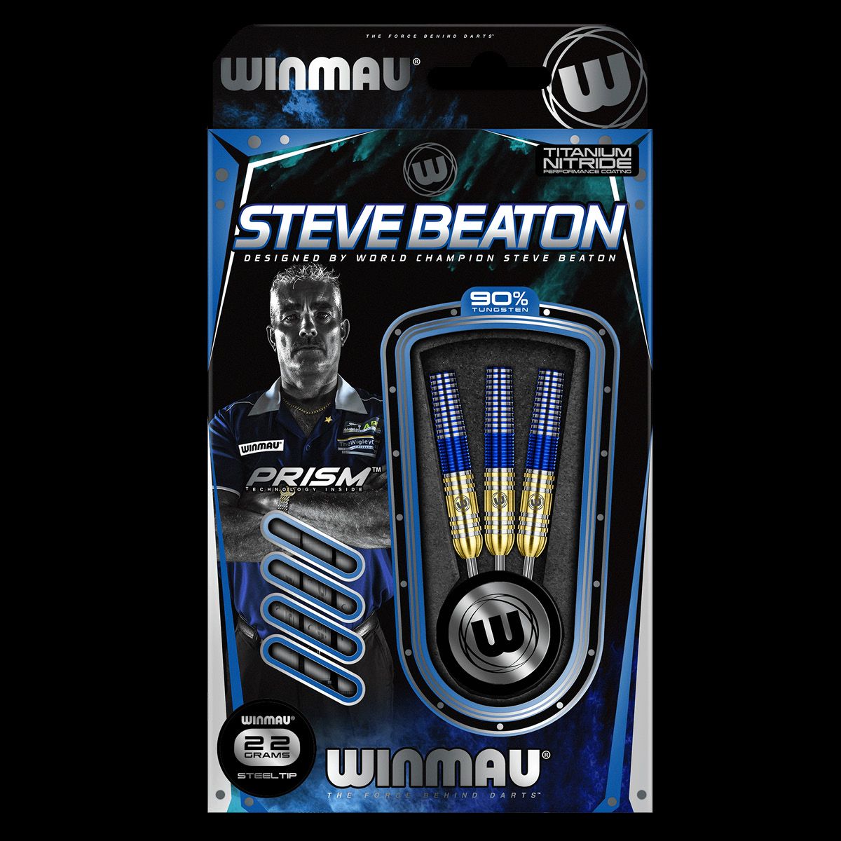 Winmau Steve Beaton 22g steel tip dart set