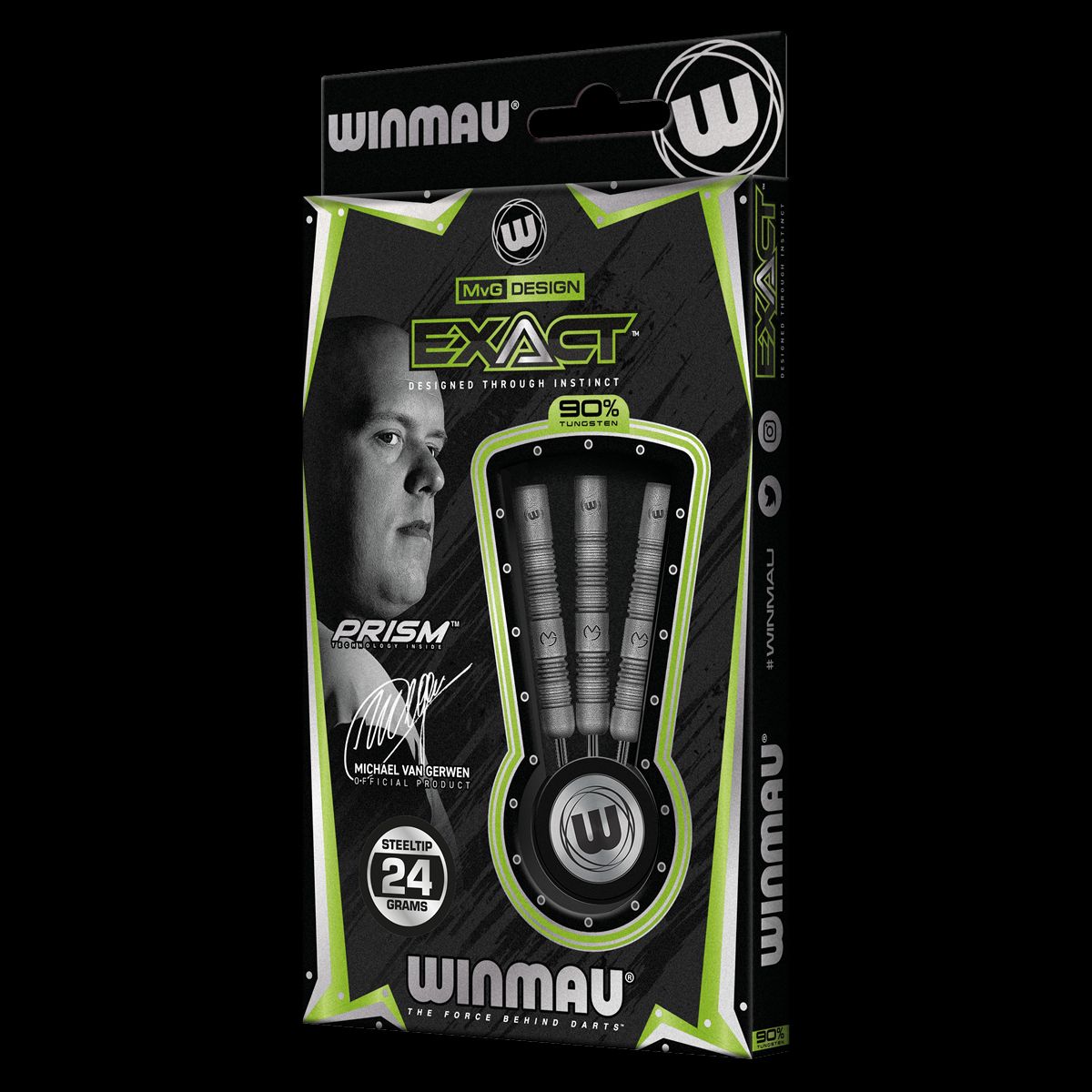 Winmau MVG Exact 24g steel tip dart set