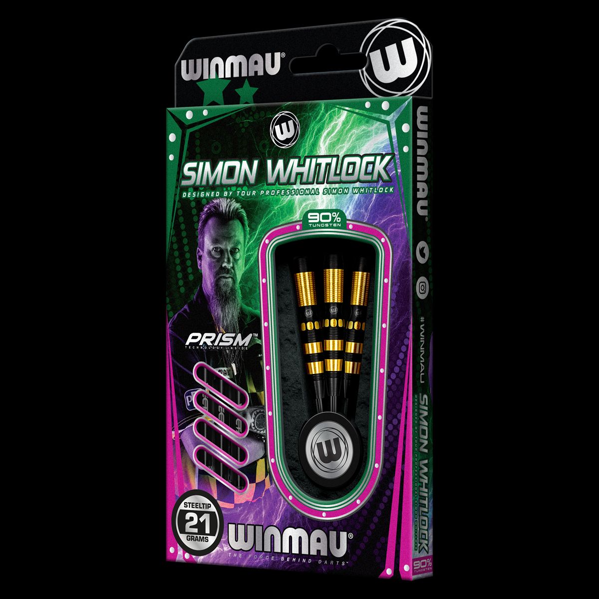 Winmau Simon Whitlock Dynamic 21g steel tip dart set