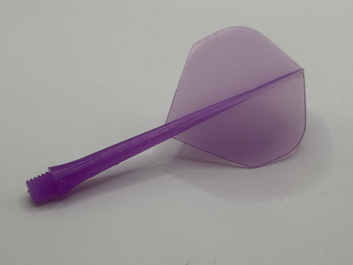 1/4 Inch Threaded Integrated Dart Flight and Shaft system Purple 5 sets