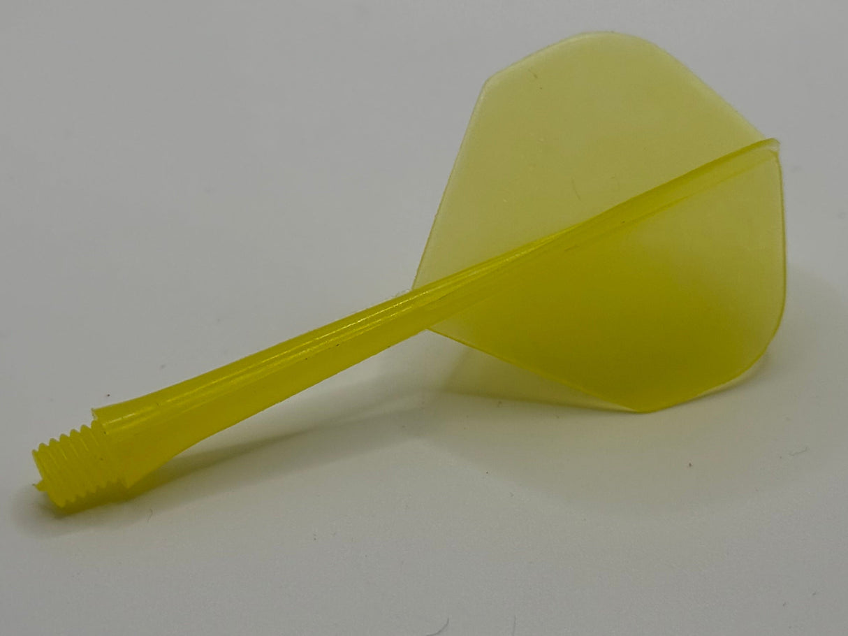 1/4 Inch Threaded Integrated Dart Flight and Shaft system Yellow 5 sets