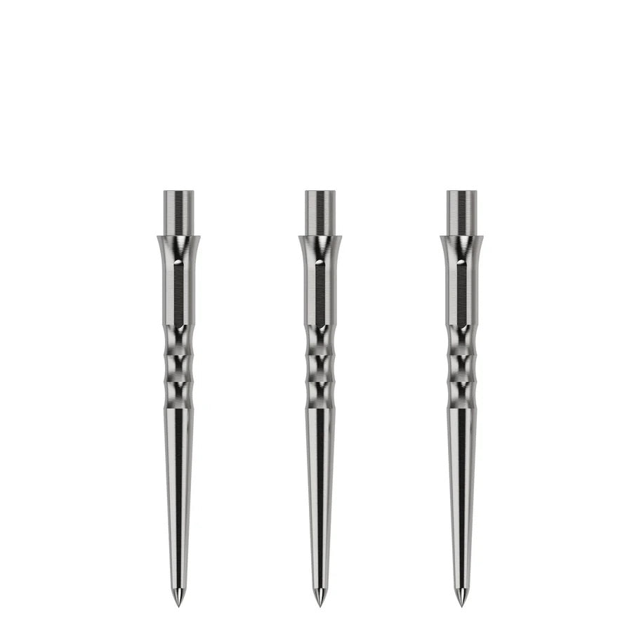 Caliburn Evo Replacement Dart Points. Ripple No Lip. 28mm Silver