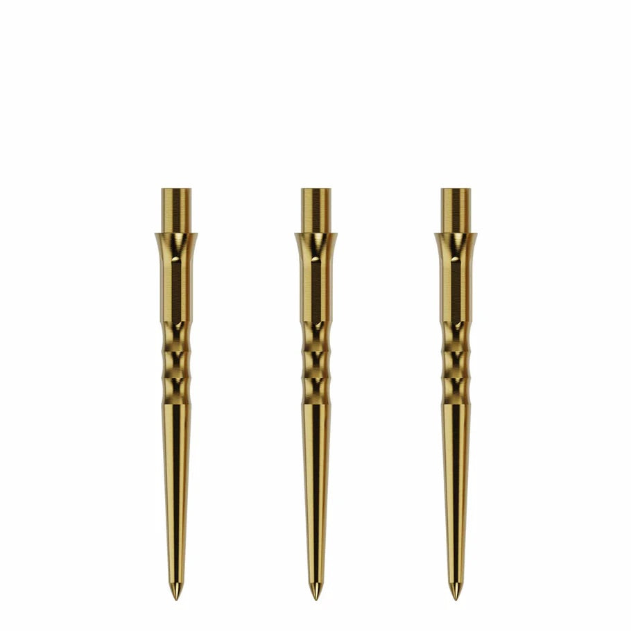 Caliburn Evo Replacement Dart Points. Ripple No Lip. 28mm Gold