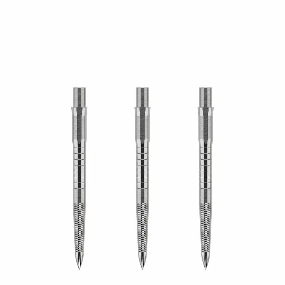 Caliburn Evo Replacement Dart Points. Micro Grip 28mm Silver