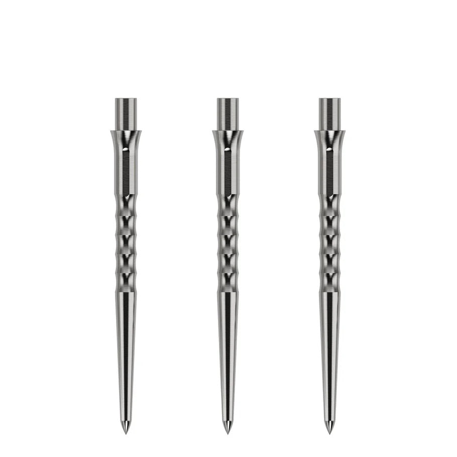 Caliburn Evo Replacement Dart Points. Ripple No Lip. 30mm Silver