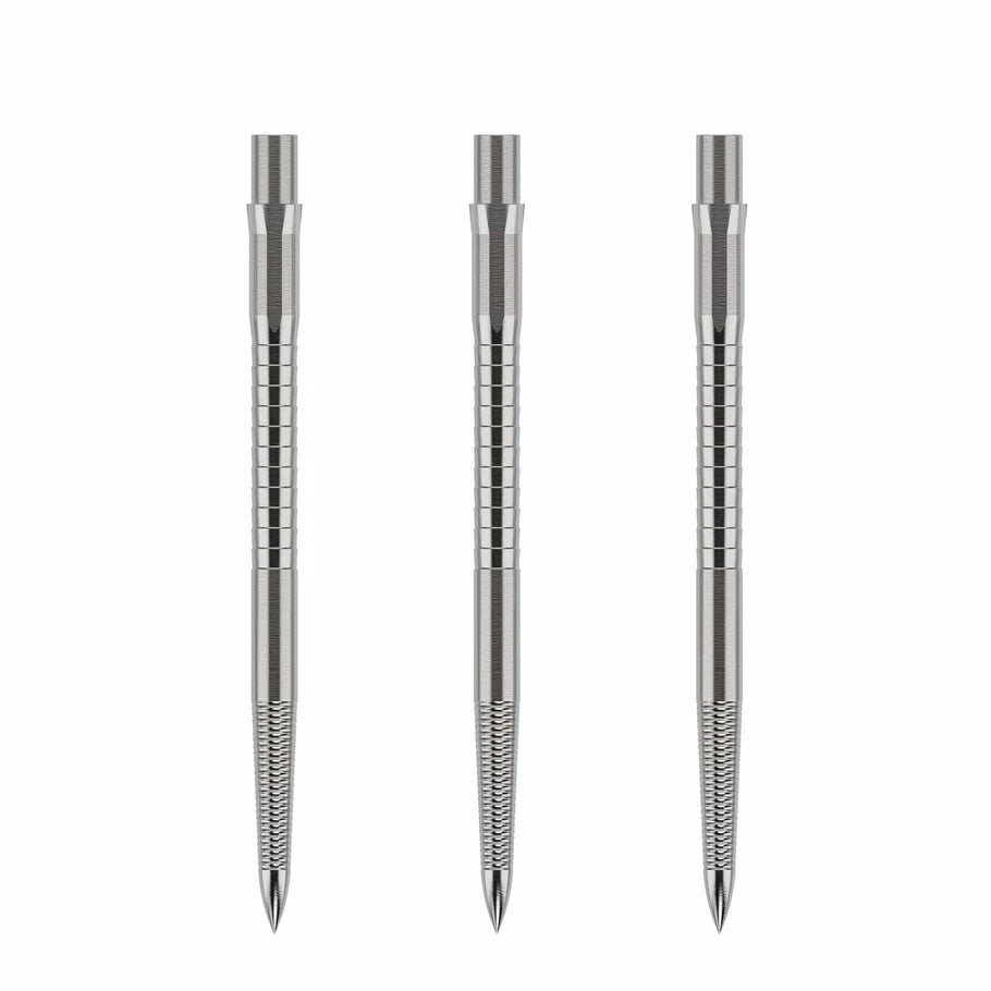 Caliburn Evo Replacement Dart Points. Micro Grip 36mm Silver