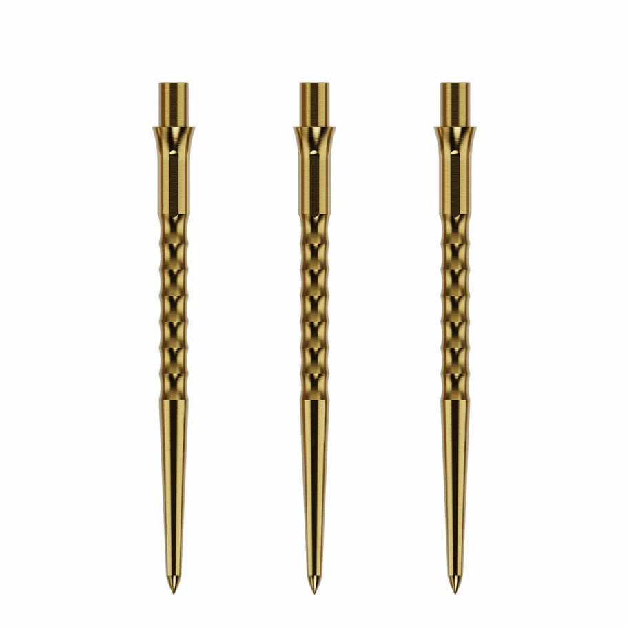 Caliburn Evo Replacement Dart Points. Ripple No Lip. 36mm Gold