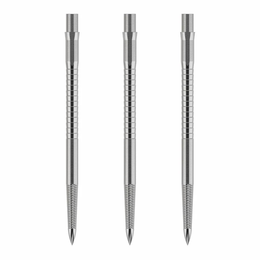 Caliburn Evo Replacement Dart Points. Micro Grip 40mm Silver