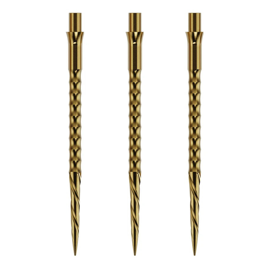 Caliburn Evo Replacement Dart Points. Spiro No Lip. 40mm Gold