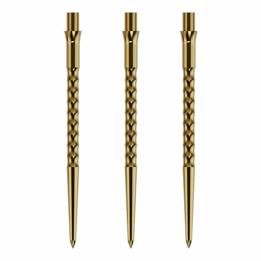 Caliburn Evo Replacement Dart Points. Ripple No Lip. 40mm Gold