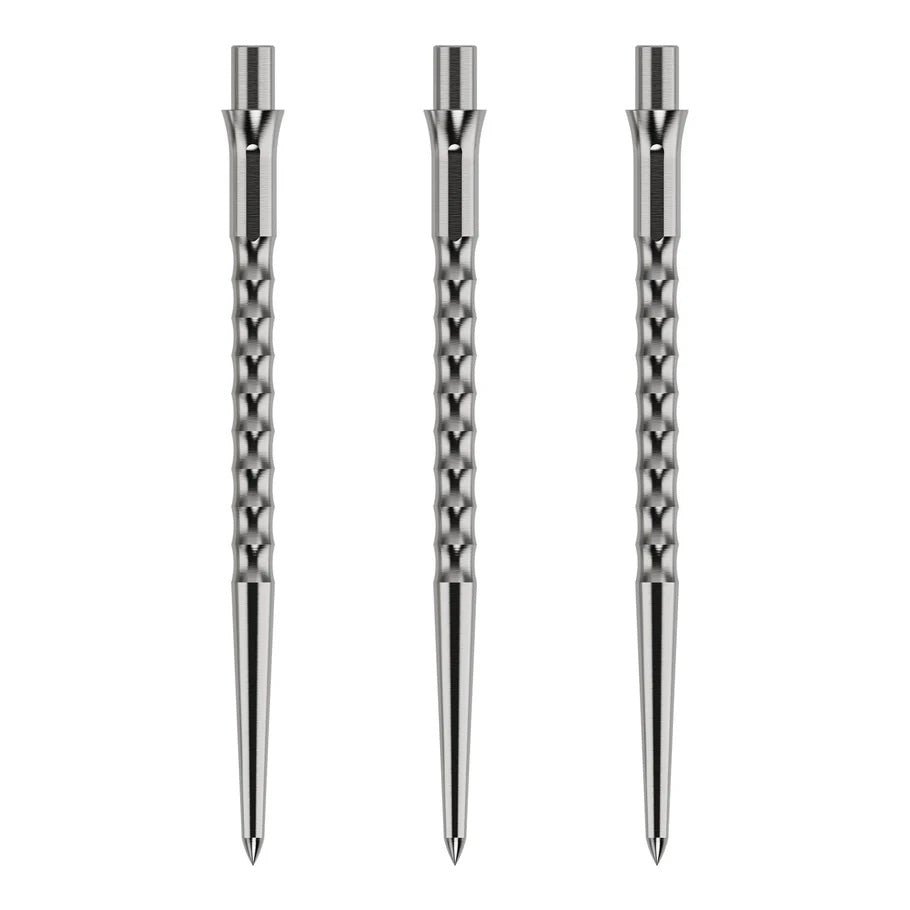 Caliburn Evo Replacement Dart Points. Ripple No Lip. 40mm Silver