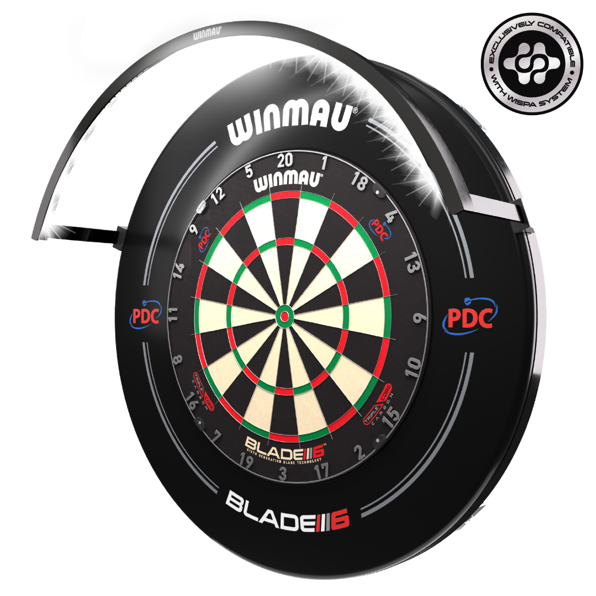 Winmau Wispa dartboard dartboard lighting system