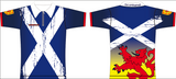 BitofBullydarts Womens half custom dart shirt design Scotland themed