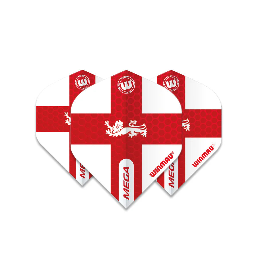 Winmau Mega Standard England Dart Flights (5 sets)