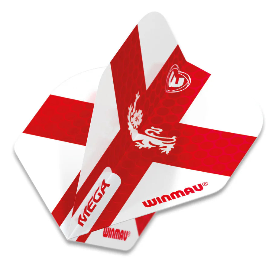 Winmau Mega Standard England Dart Flights (5 sets)