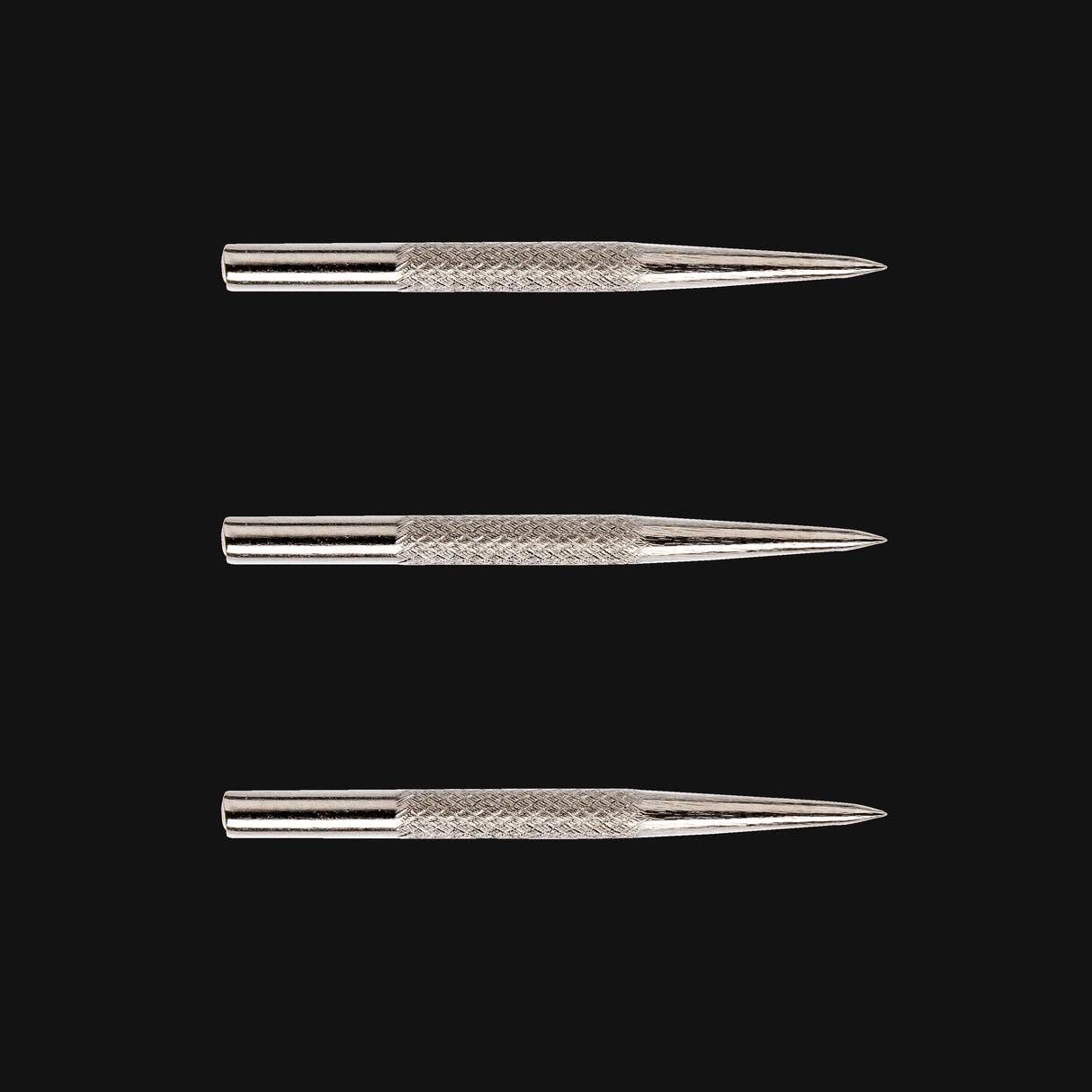 Winmau silver Knurled 32mm replacement steel tip dart points