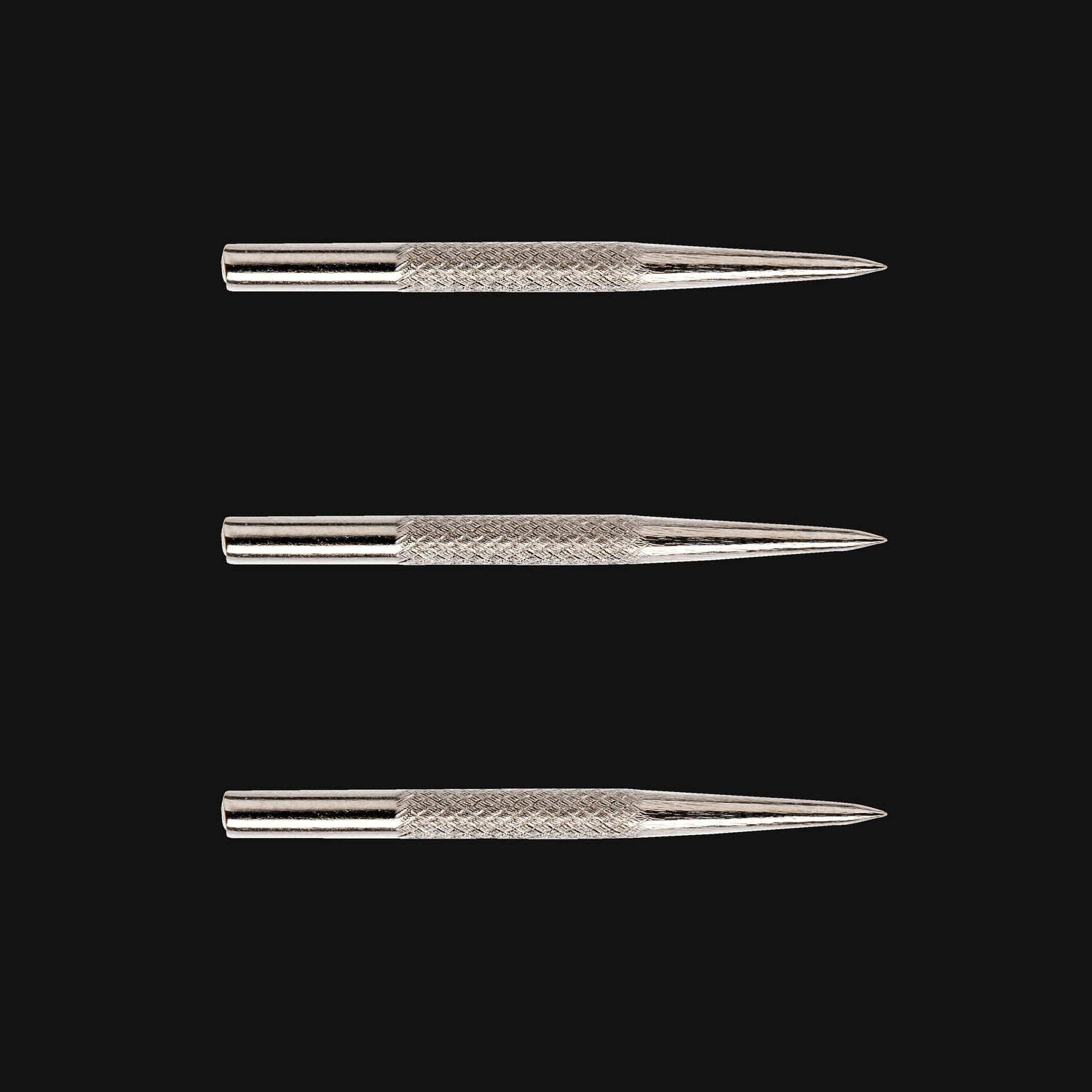 Winmau silver Knurled 32mm replacement steel tip dart points