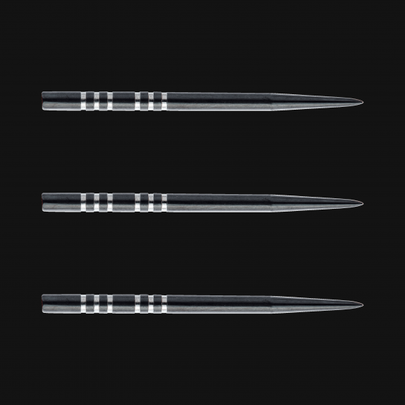 Winmau 41mm black re-grooved extra long replacement steel tip dart points