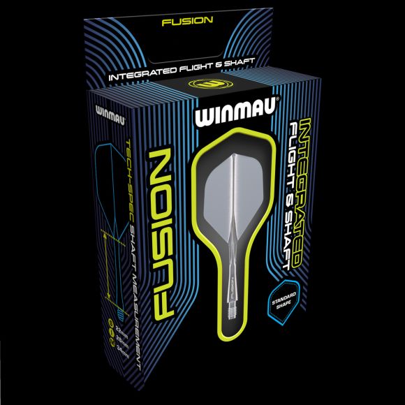 Winmau Fusion NO2 Grey medium integrated dart flights and stems 34mm