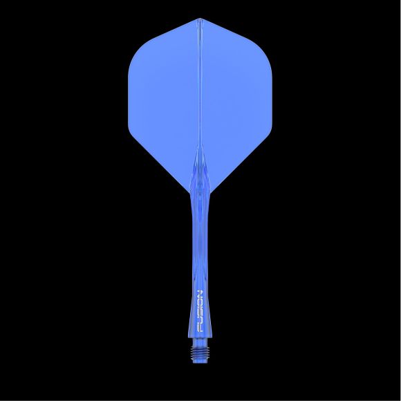 Winmau Fusion NO2 Azure Blue medium integrated dart flights and stems 34mm