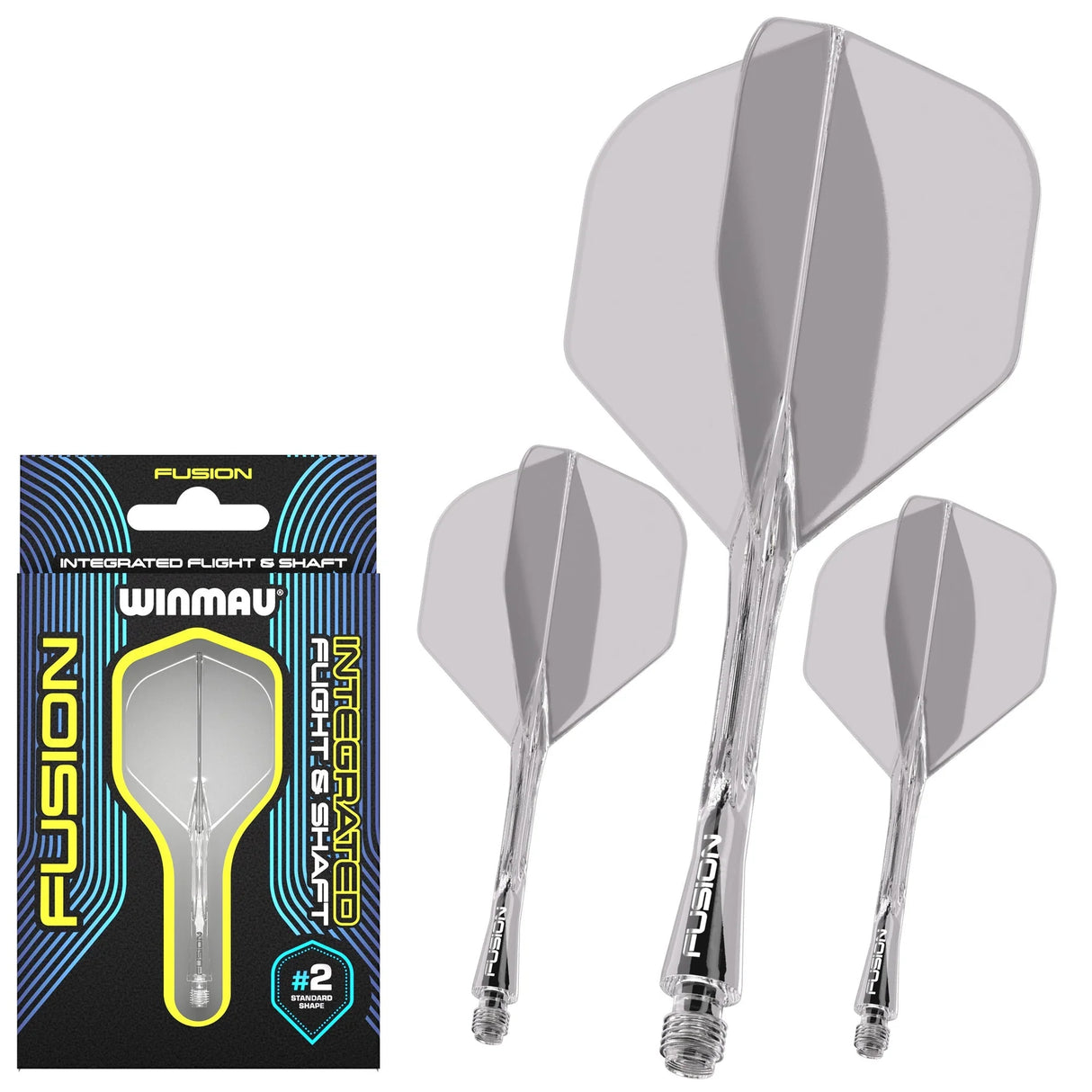 Winmau Fusion NO 2 Clear integrated Dart Flight & Shaft