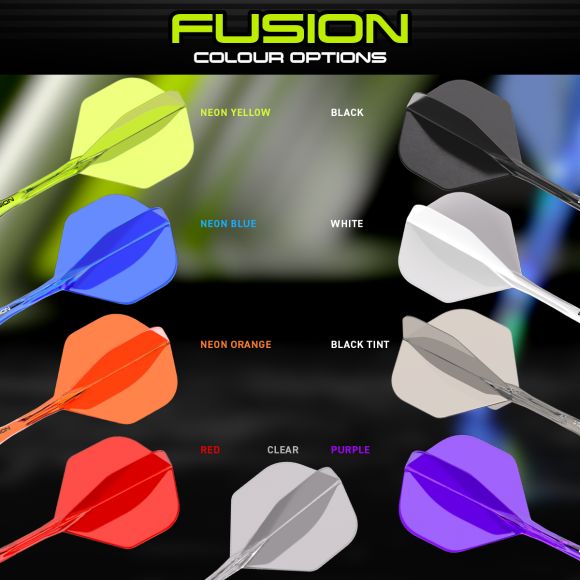 Winmau Fusion clear short no2 integrated dart flights and stems