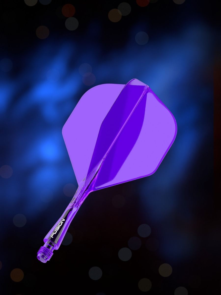 Winmau Fusion purple short no2 integrated dart flights and stems
