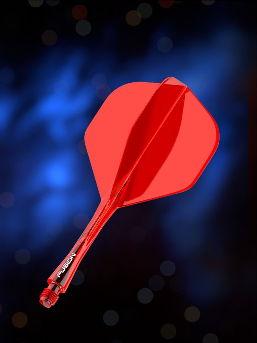 Winmau Fusion NO2 Red intermediate integrated dart flights and stems 28mm