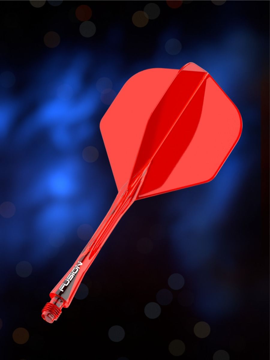 Winmau Fusion NO2 Red medium integrated dart flights and stems 34mm