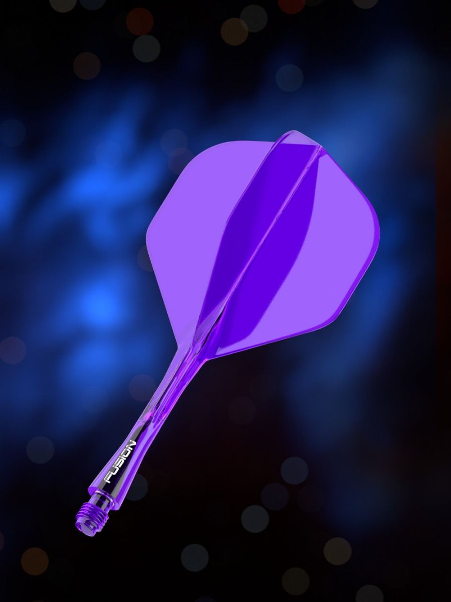 Winmau Fusion purple medium no2 integrated dart flight and stem