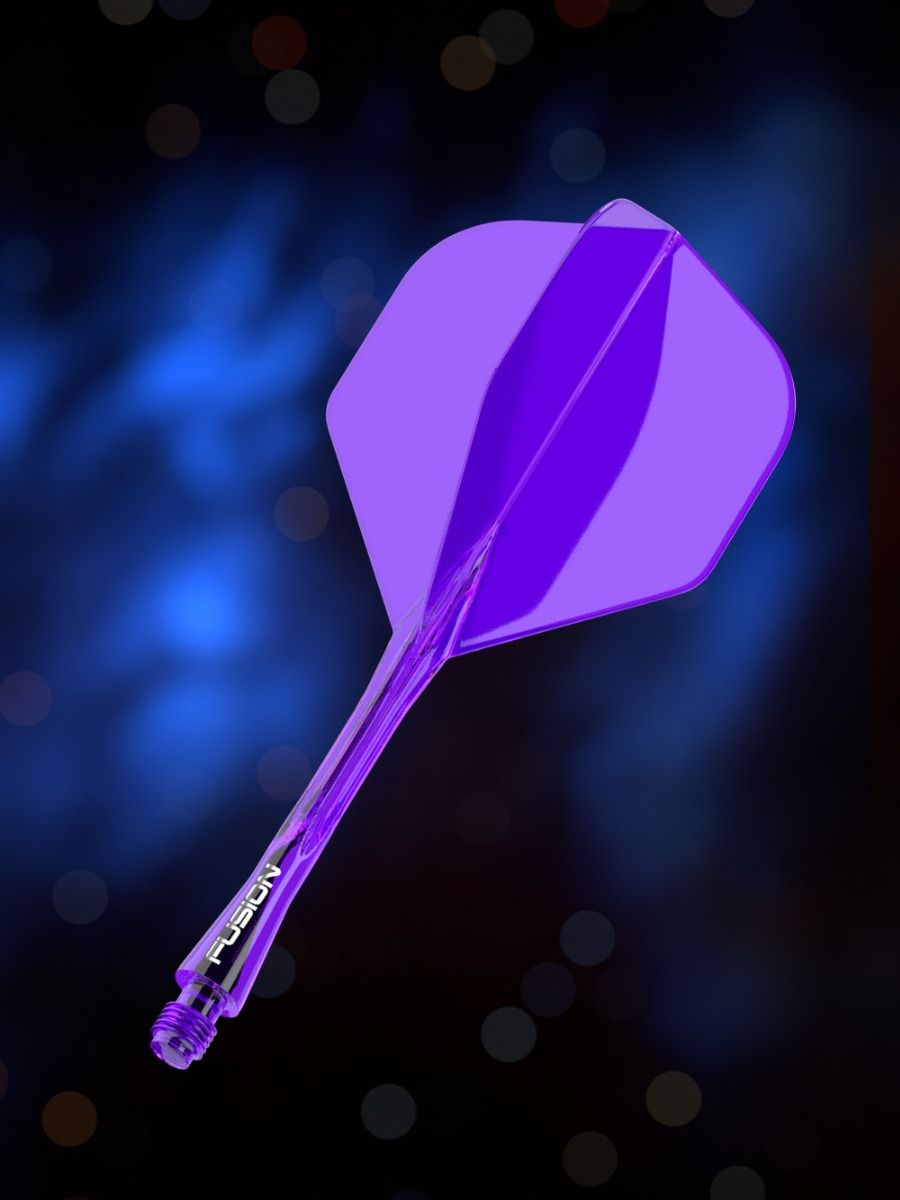 Winmau Fusion purple intermediate no2 integrated dart flight and stem