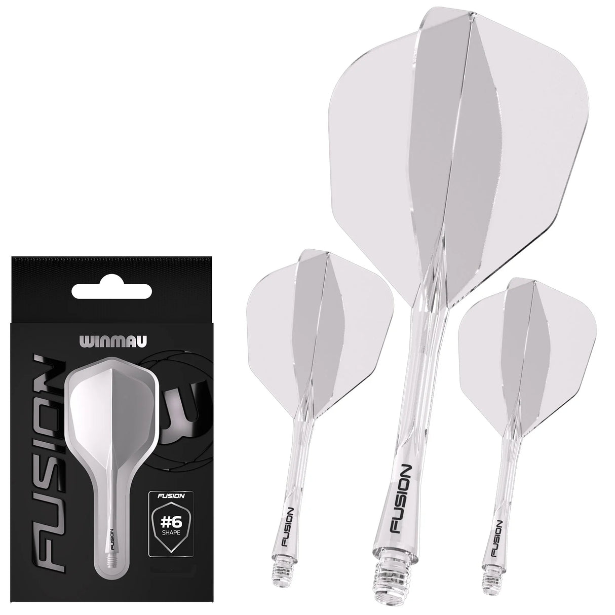 Winmau Fusion #6 Integrated Dart Flight & Shaft Clear