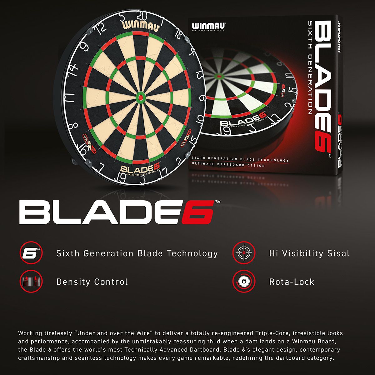 Winmau Blade 6 dartboard
