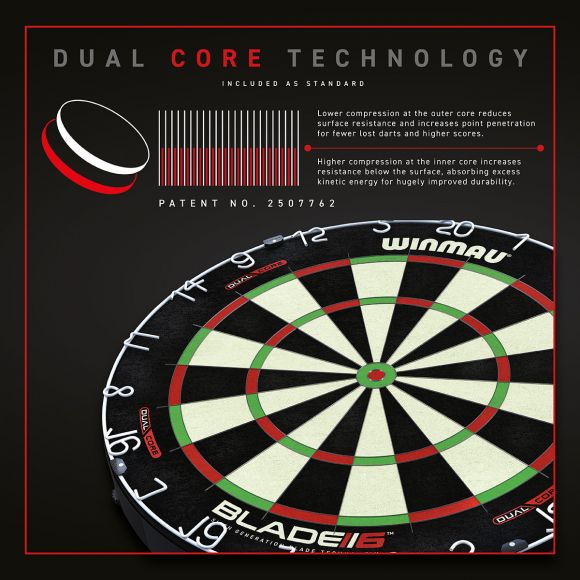 Winmau Blade 6 dual core dartboard