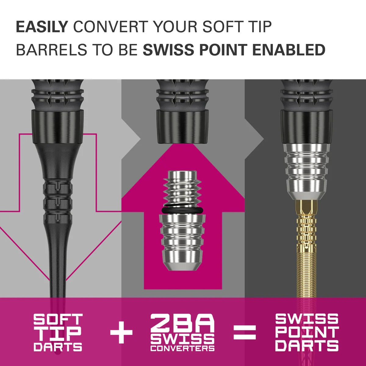 Target darts 2ba Swiss point Converters/adaptors