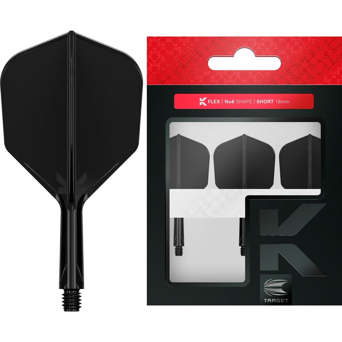 Target K-FLEX Black NO6 Short. Dart Flights and Shafts