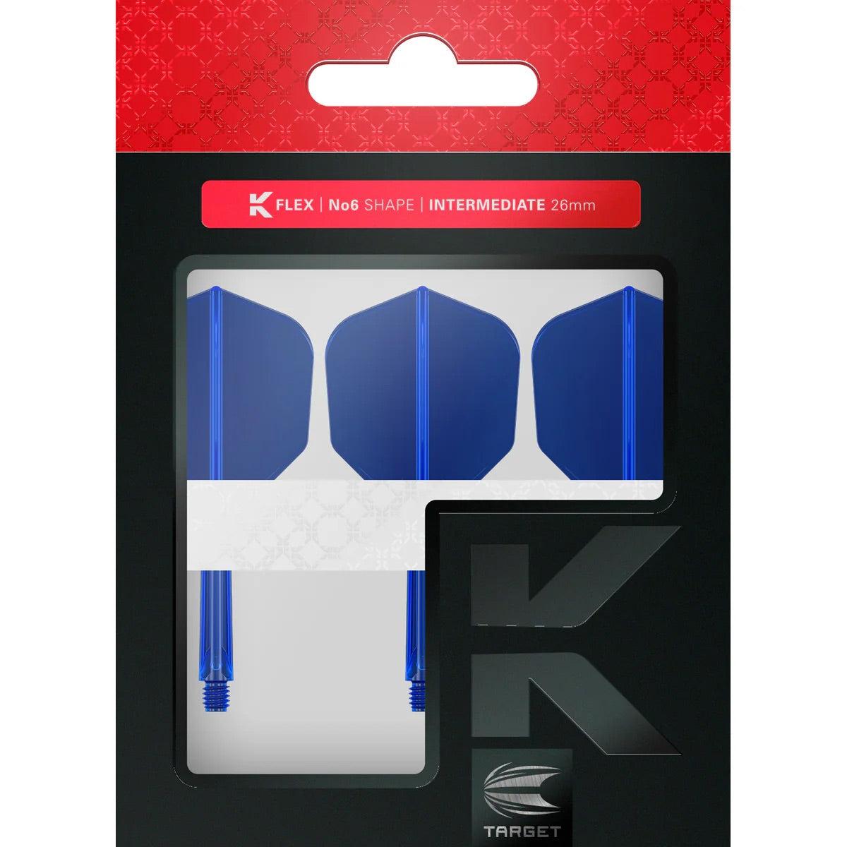 Target K-FLEX Blue NO6 Intermediate. Dart Flights and Shafts