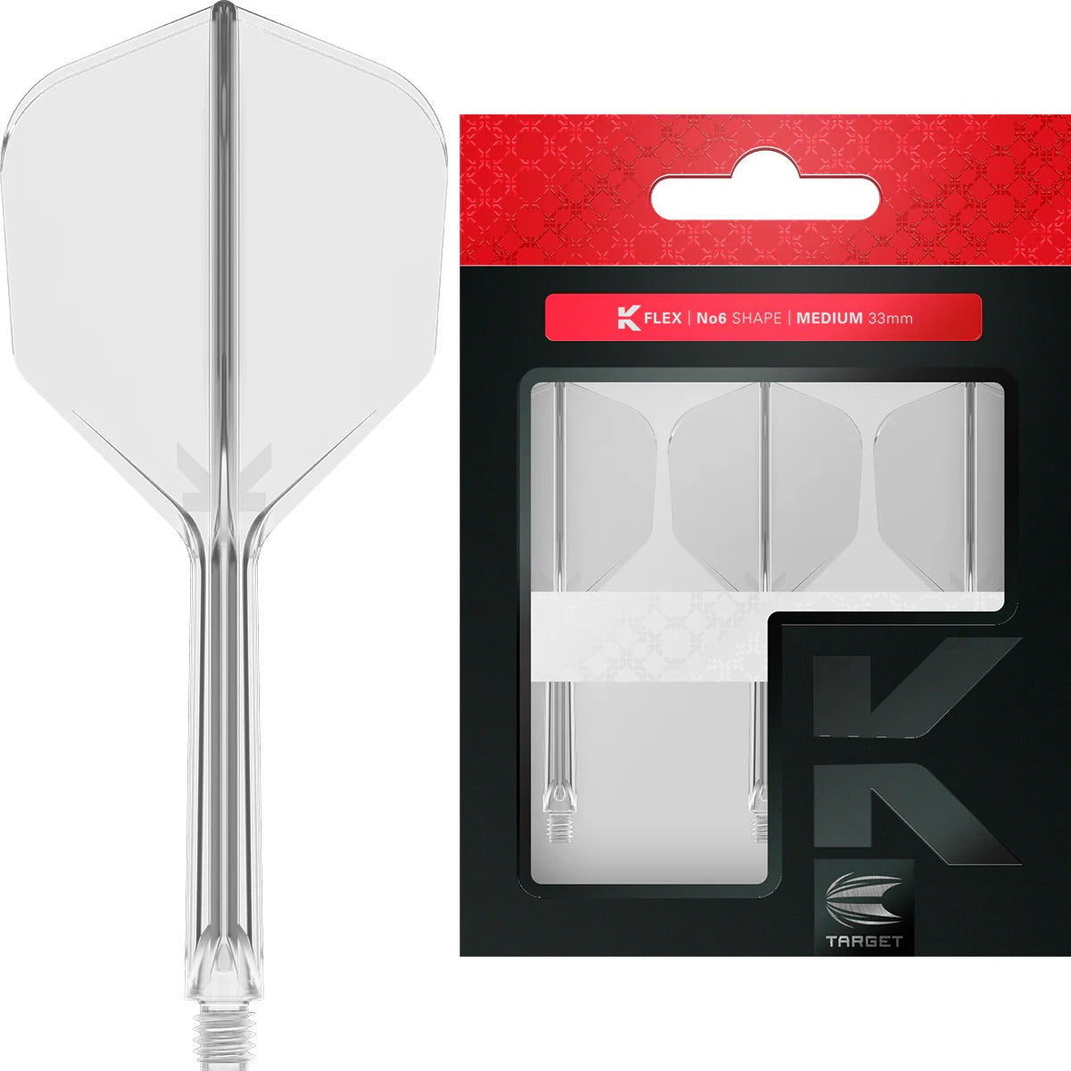 Target K-FLEX Clear NO6 Medium. Dart Flights and Shafts
