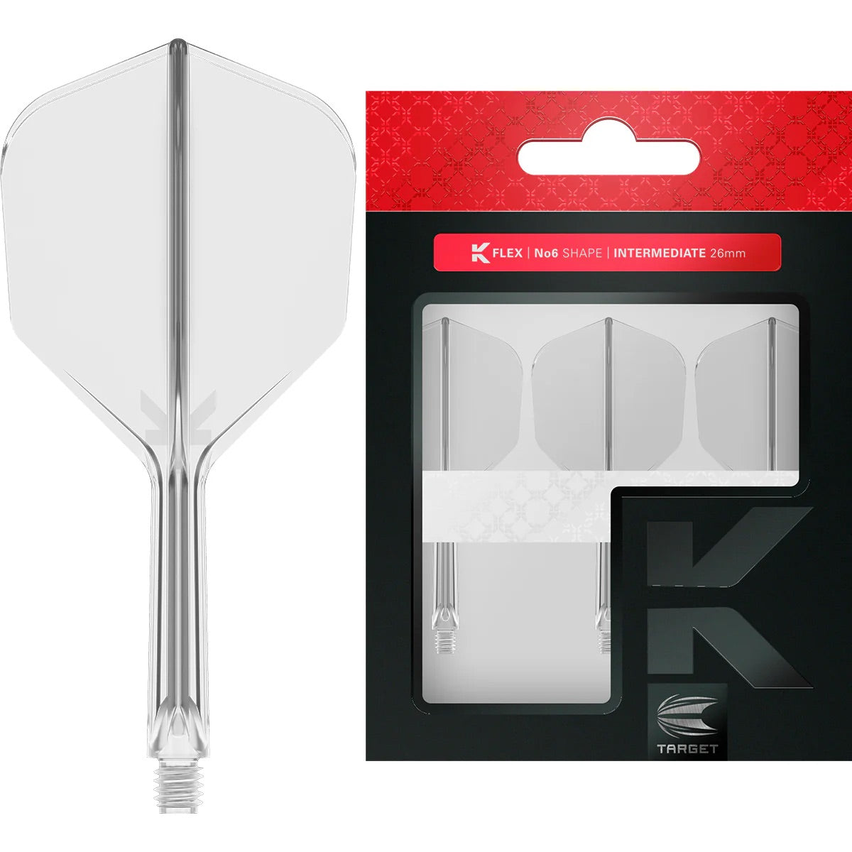 Target K-FLEX Clear NO6 Intermediate. Dart Flights and Shafts