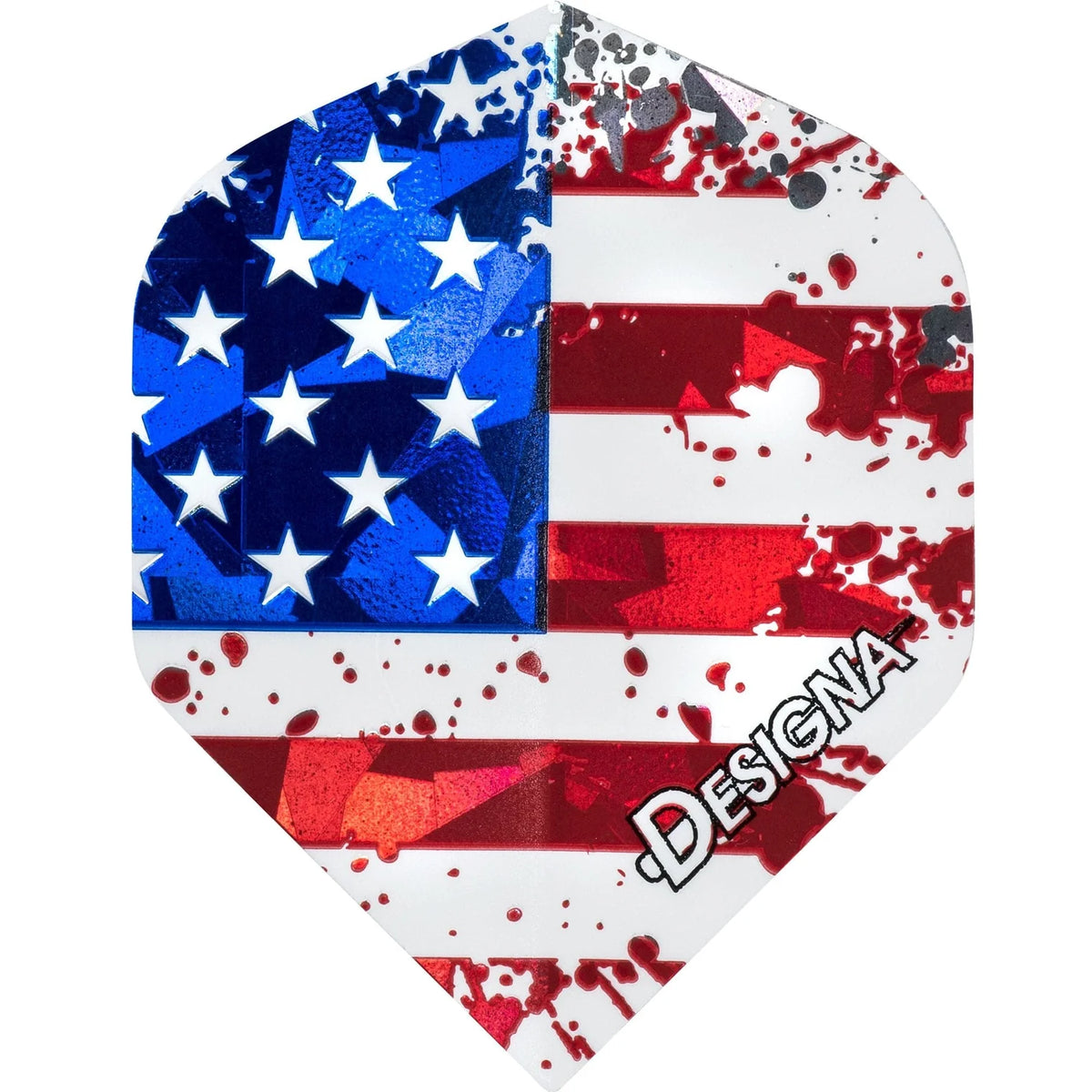 Designa Patriot USA Hologram Standard Shape Dart Flights (5sets)