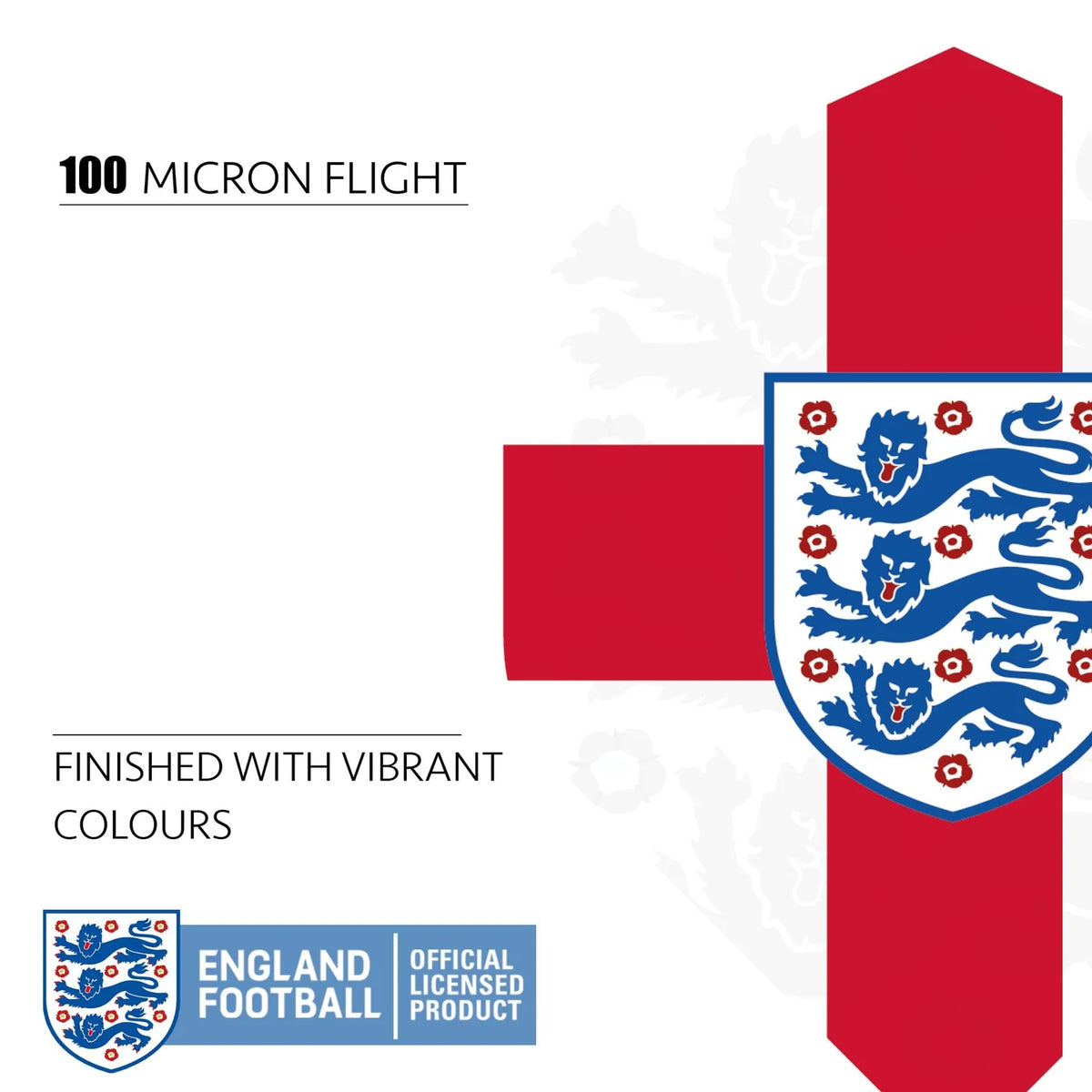 Official England 3 Lions Standard shape Dart Flights 5 sets