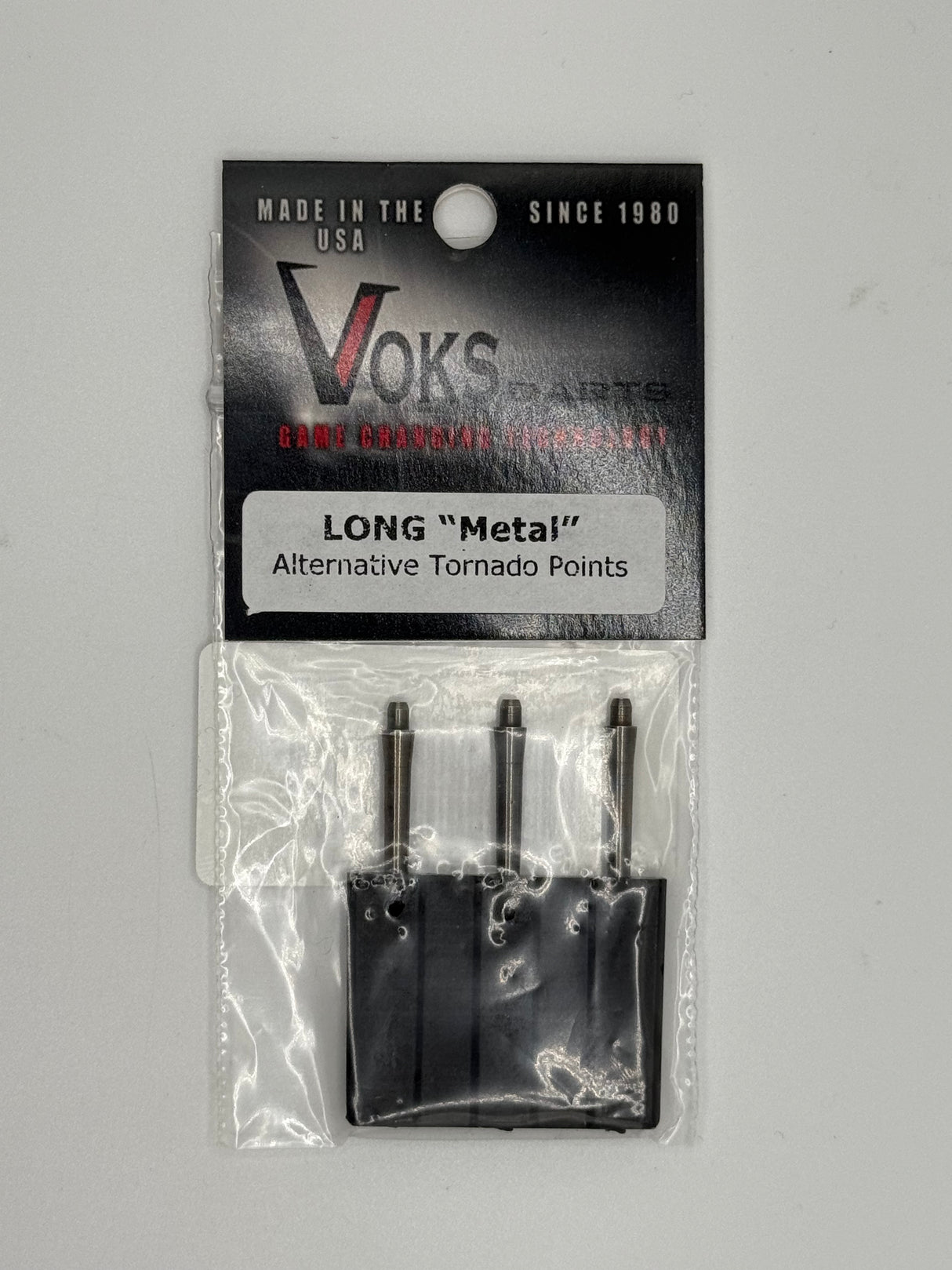 Voks long smooth metal finish alternative tornado 35mm replacement dart points