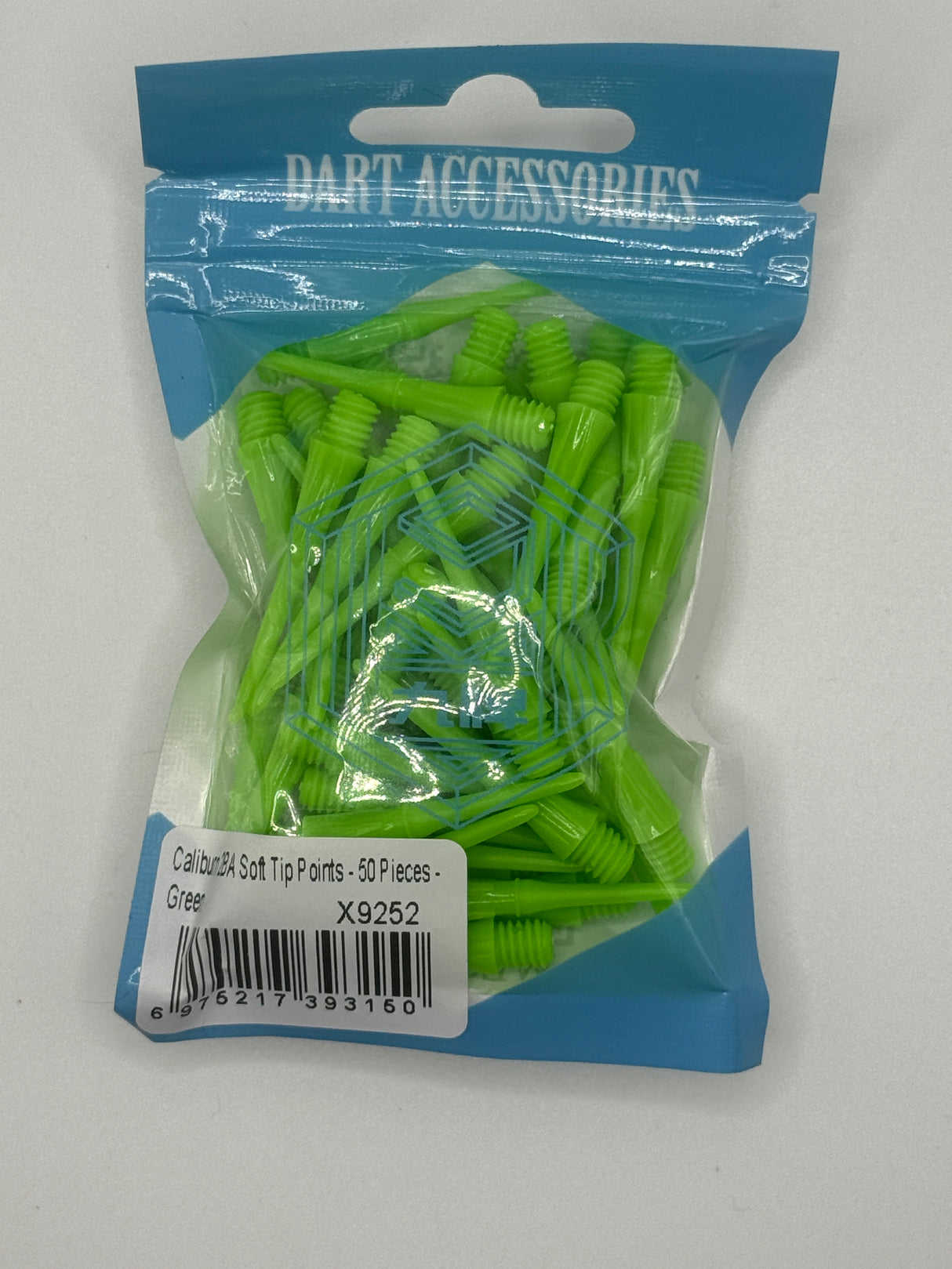 Caliburn Green 2BA Soft Tip Replacement dart points. 50 points per pack