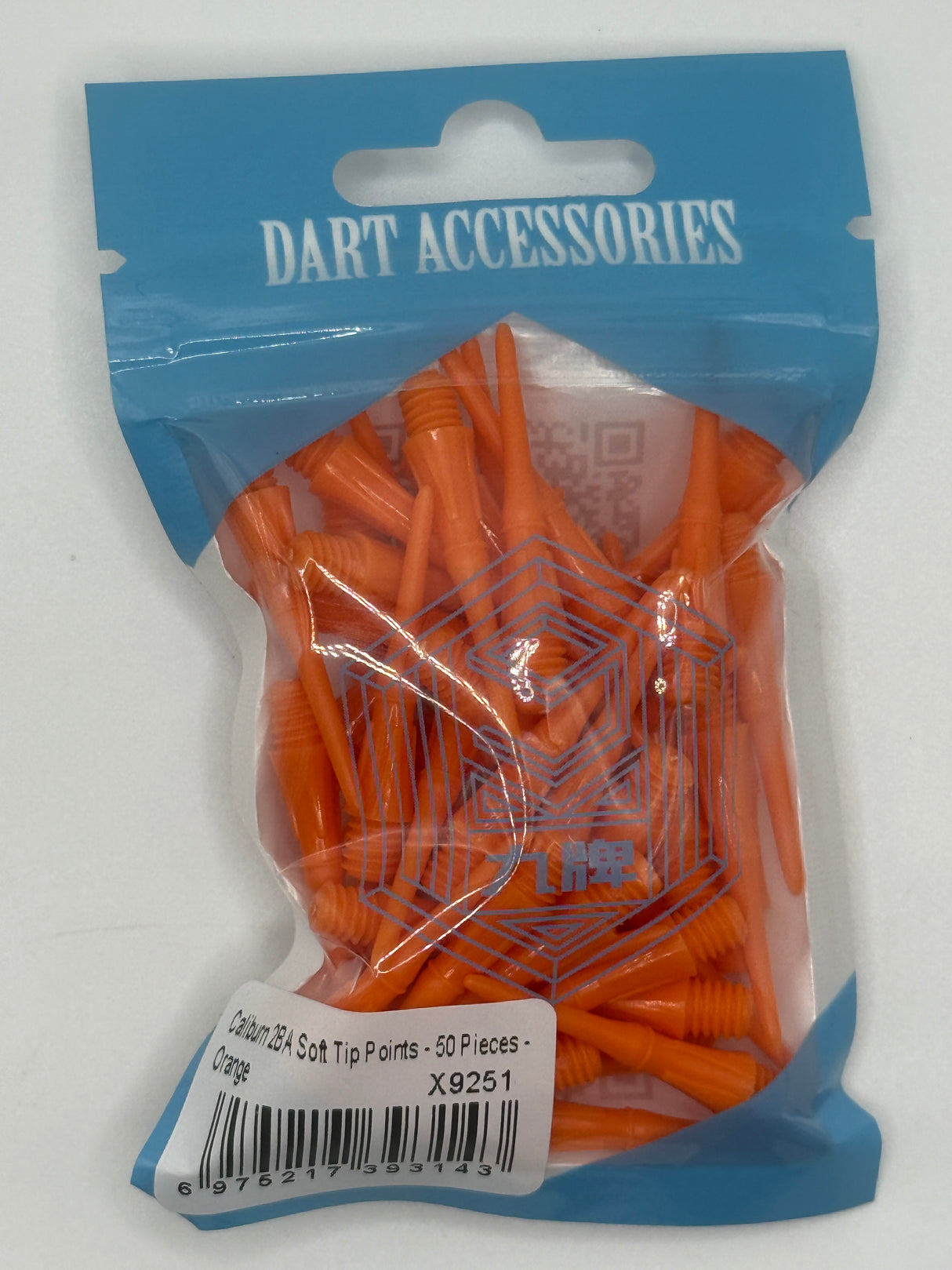 Caliburn Orange 2BA Soft Tip Replacement dart points. 50 points per pack