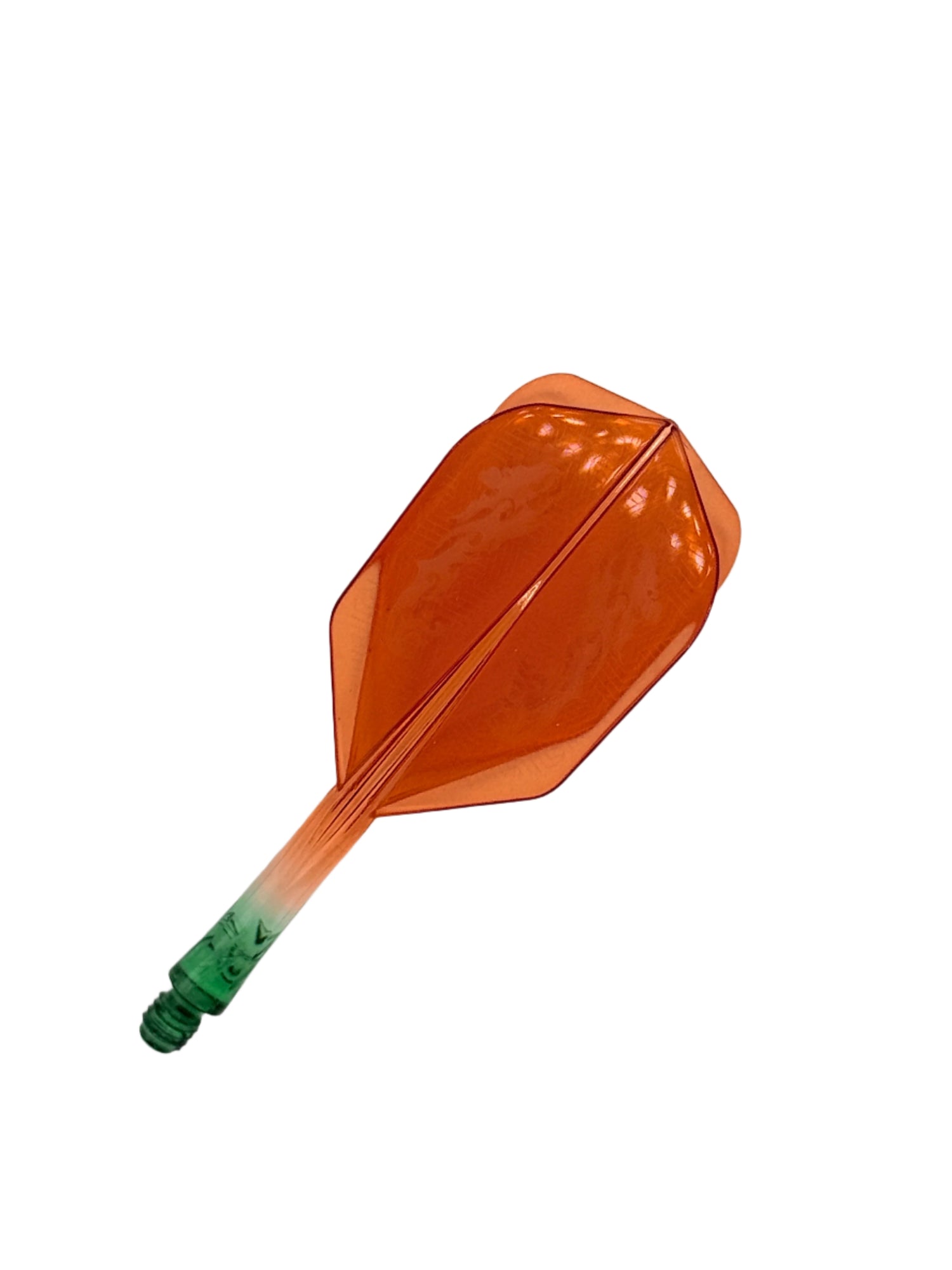 Caliburn Short NO6 SUP integrated dart flights and stems. Orange & Green Dragon