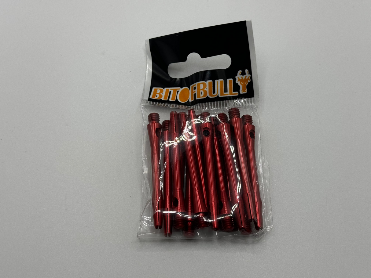 Red medium 41mm Aluminium stems/shafts 5 sets