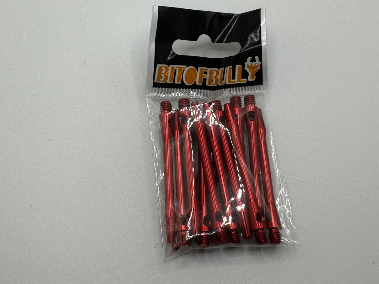 Red long 48mm Aluminium dart stems/shafts 5 sets
