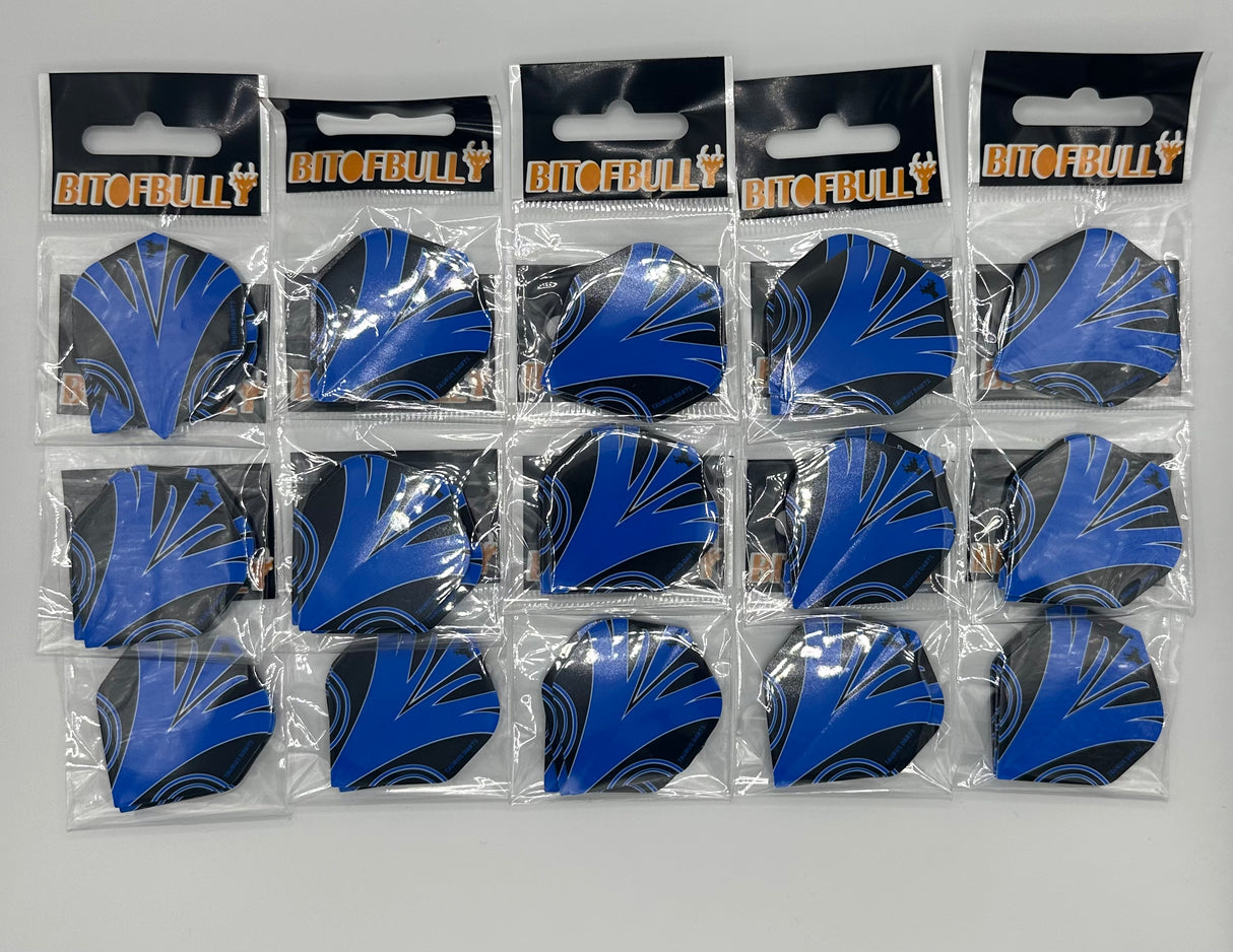 Taurus darts black and blue standard shape dart flights